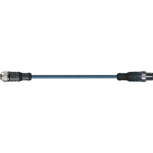 chainflex® linking cable 360° shielded straight M12 x 1, CF.INI CF10