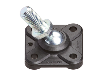 Flange bearing with ball stud, male thread, GFSM-AG, igubal®