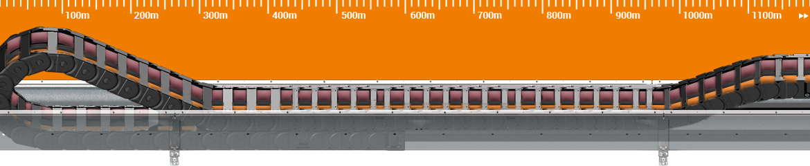 Xích bảo vệ cáp dành cho ứng dụng có hành trình dài và hạng nặng