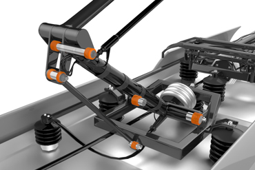 Ứng dụng cấu tạo ngoài của tàu - bộ cần tiếp điện (pantograph), vành góp điện