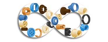 Đủ các loại bạc lót tùy chỉnh khác nhau được chế tạo bởi igus® theo các yêu cầu của bạn