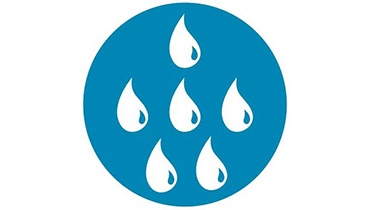 Icon để tiếp xúc với nước bắn