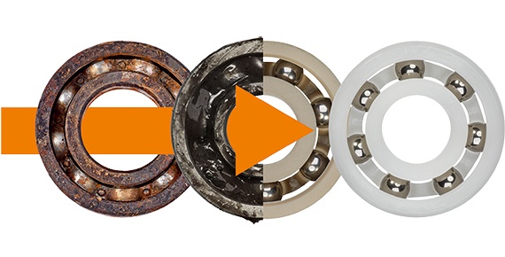 Cải tiến kỹ thuật, giảm thiểu chi phí bằng vòng bi nhựa xiros®