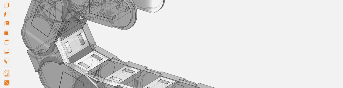 Xích dẫn cáp được thiết kế cổng 3D CAD